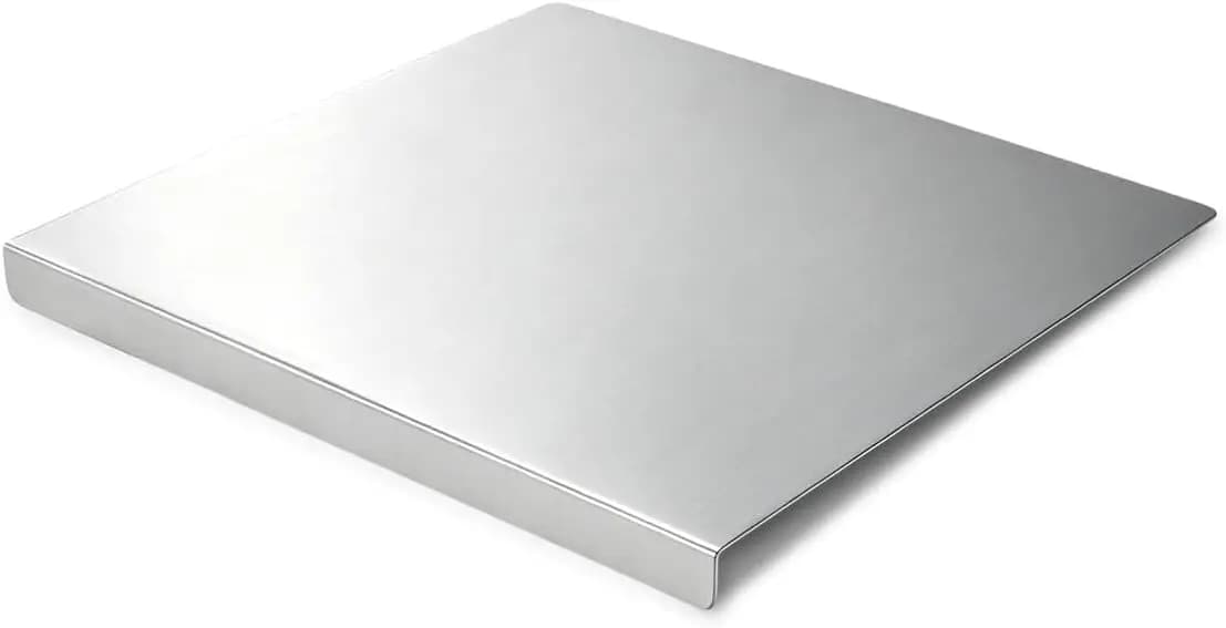 Heavy Duty Stainless Steel Cutting Board, Anti-Slip Folded Edge, Hygienic Easy Clean for Dough, Meat, Vegetables
