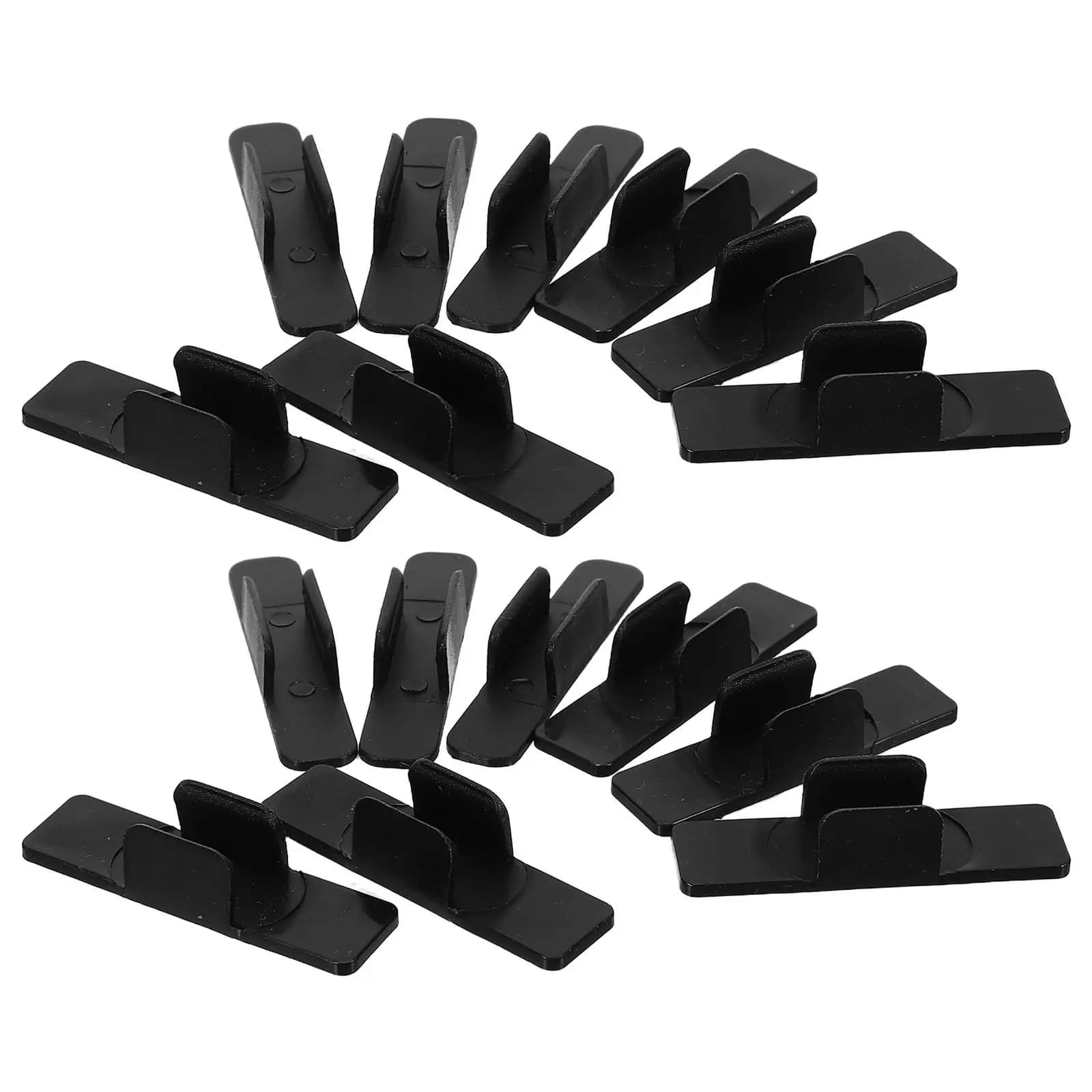 24 Pezzi Porta Pennarelli Adesivi Neri, Clip per Clipboard, Organizzatore da Parete per Matite, Forniture per Insegnanti, Strumento per Scrivere su Lavagna