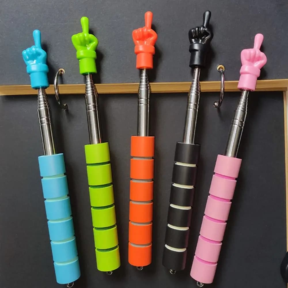 Puntatore guida alla lettura telescopico con touch screen Testa puntatore didattico a forma di dito Mini portatile