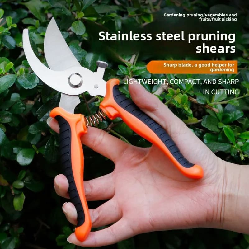 Stainless Steel Pruning Shears Labor Saving Garden Scissors Fruit Tree Branch Trimmer Floral Bonsai Shaping Cutting Pruning Tool