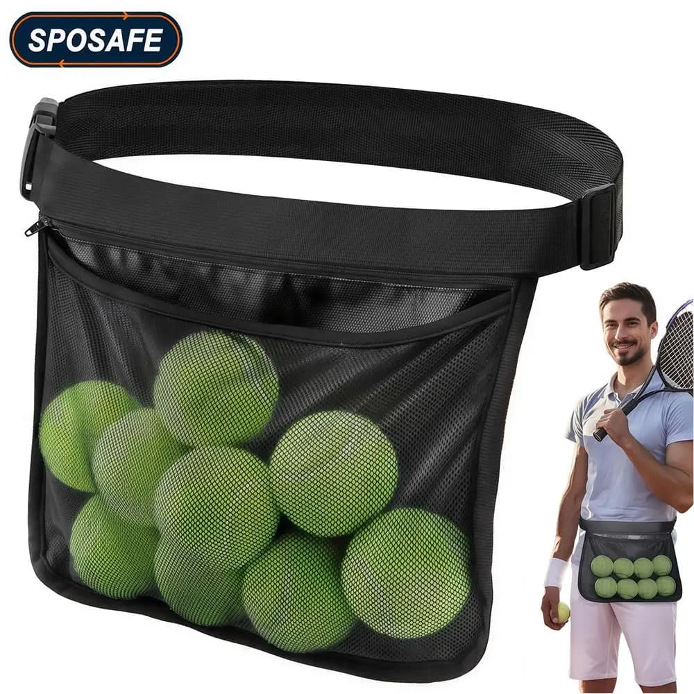 Porta pallina da tennis, custodia per palline da pickleball per donne e uomini che tengono 8 palline da tennis o pickleball, accessori da tennis e pickleball