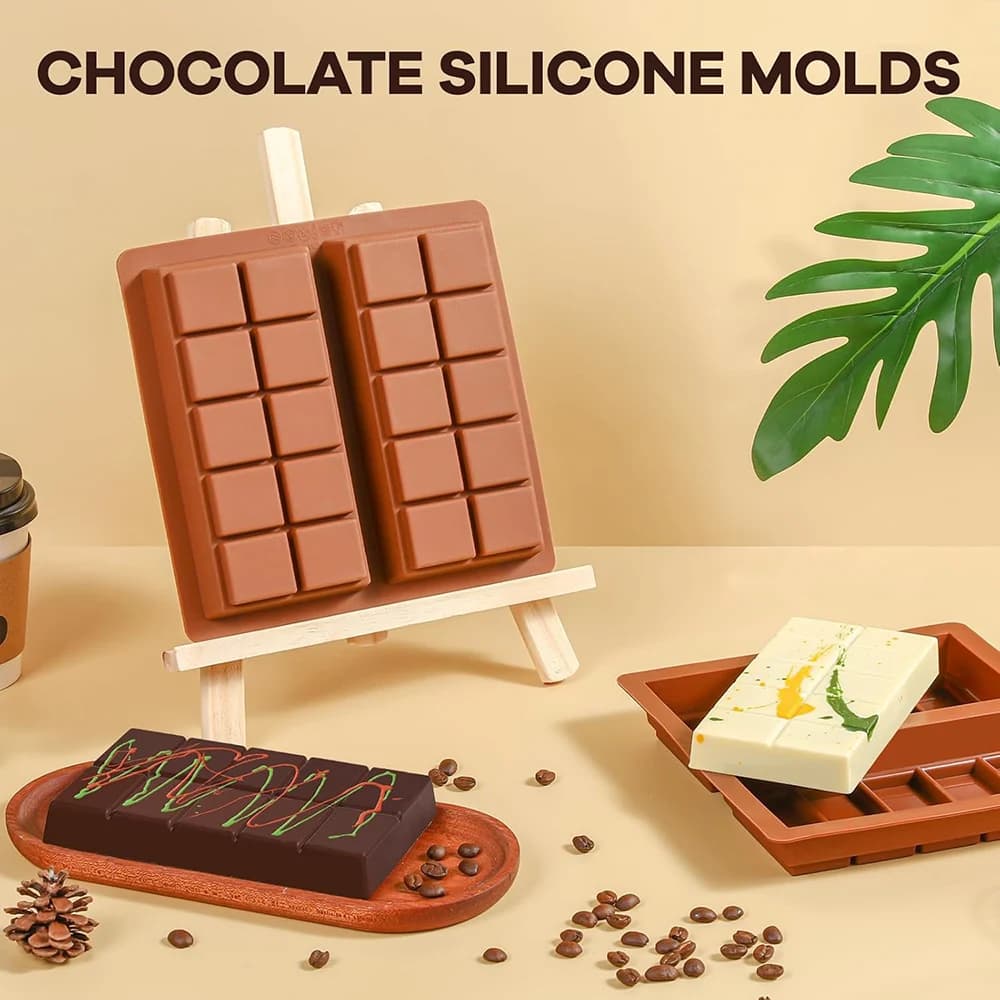 Stampi per tavolette di cioccolato Stampo per barrette di cioccolato in silicone Dubai, regali fatti a mano con energia proteica durevole e facile rilascio senza BPA