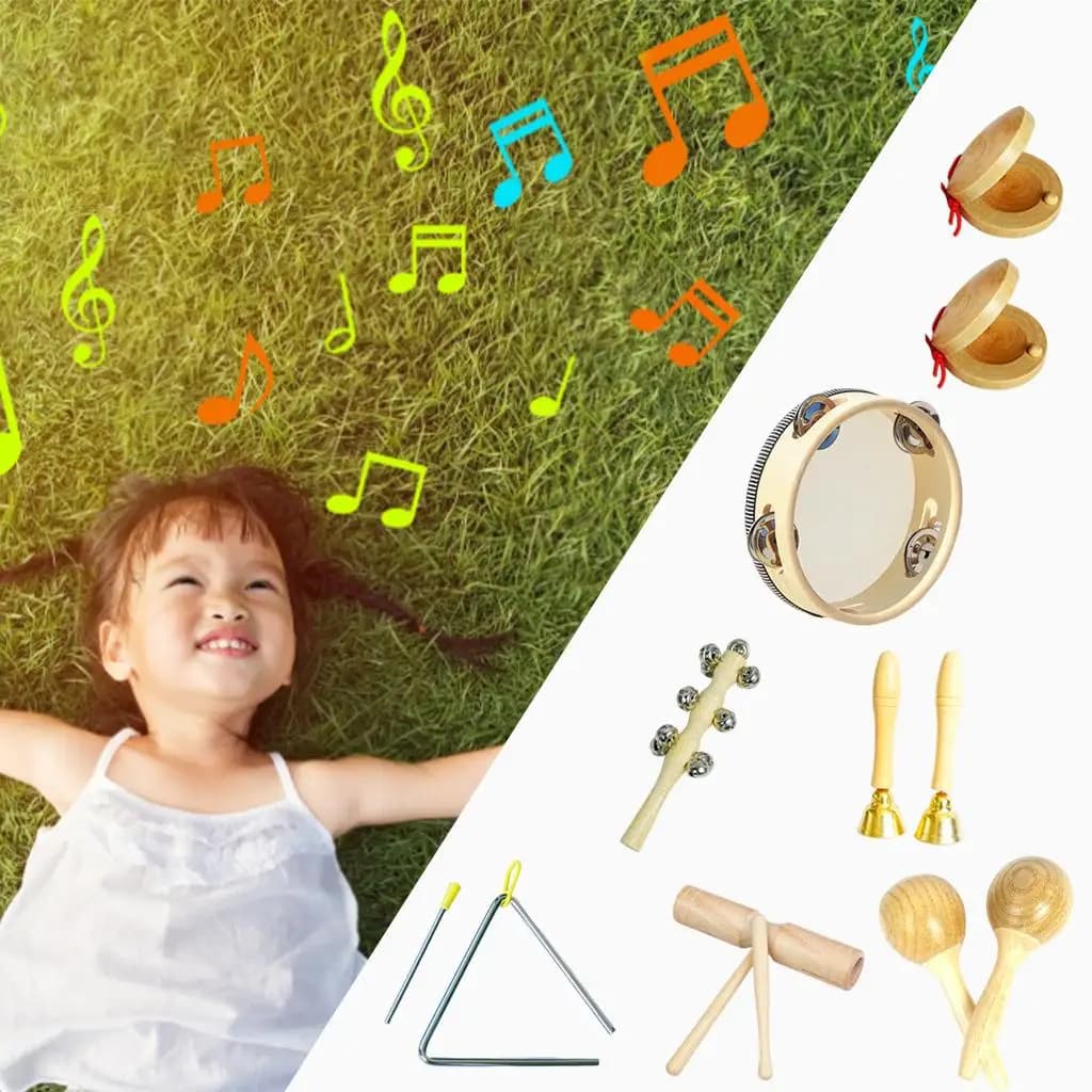 Giocattolo con strumenti a percussione per sviluppare la sensibilità musicale per ragazze e ragazzi