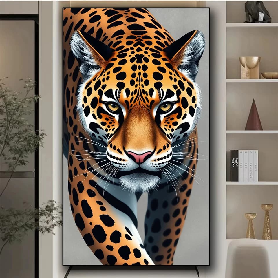 Pittura diamante fai da te leopardo di grandi dimensioni Gioielli punto croce diamante arte mosaico di cristallo Ultimo animale creativo Decorazioni per la casa