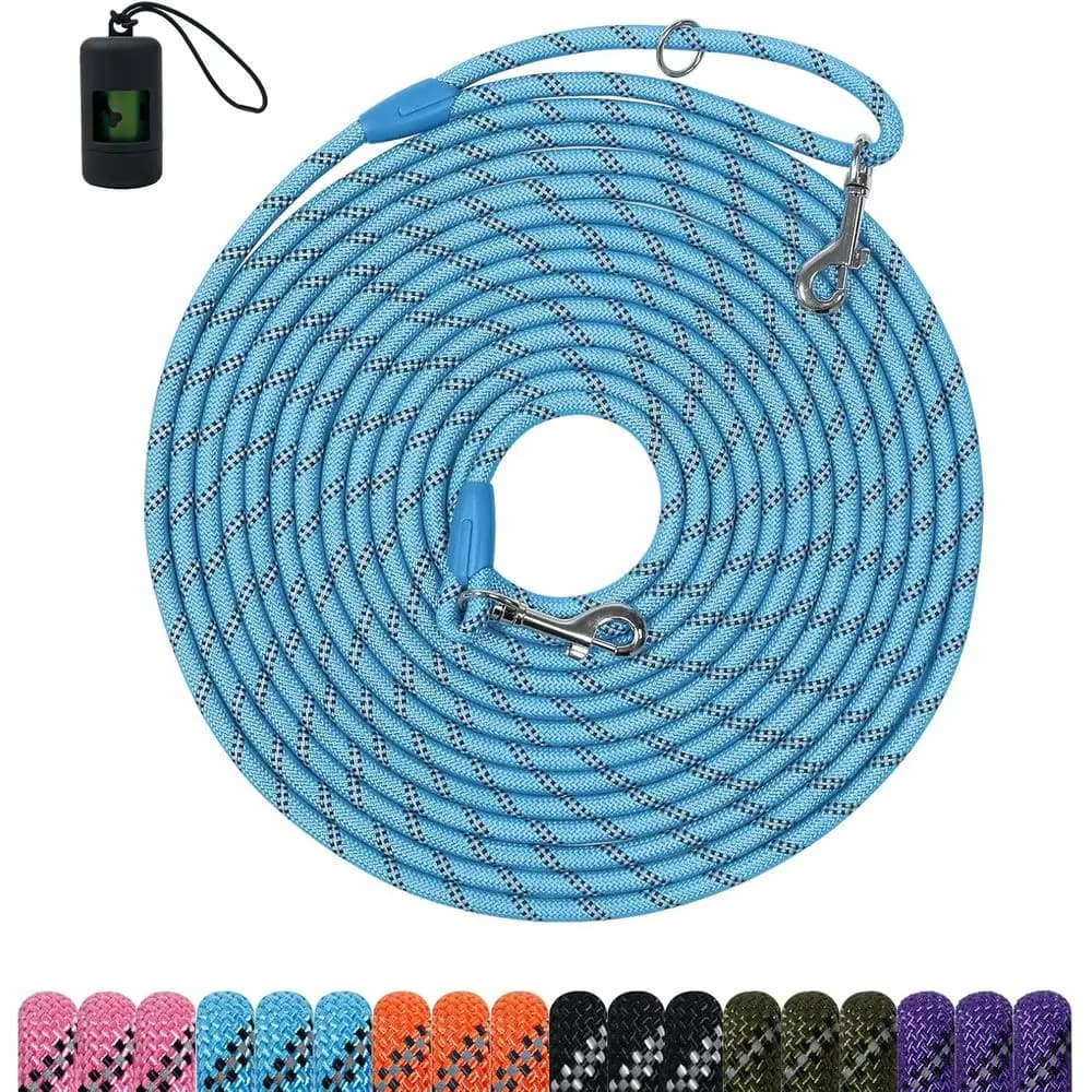 Dog Training Leash, Heavy Duty Reflective Rope Lead for Small Medium Large Dogs, 6T 10T 15T 30T 50T, Training, Walking, Backyard