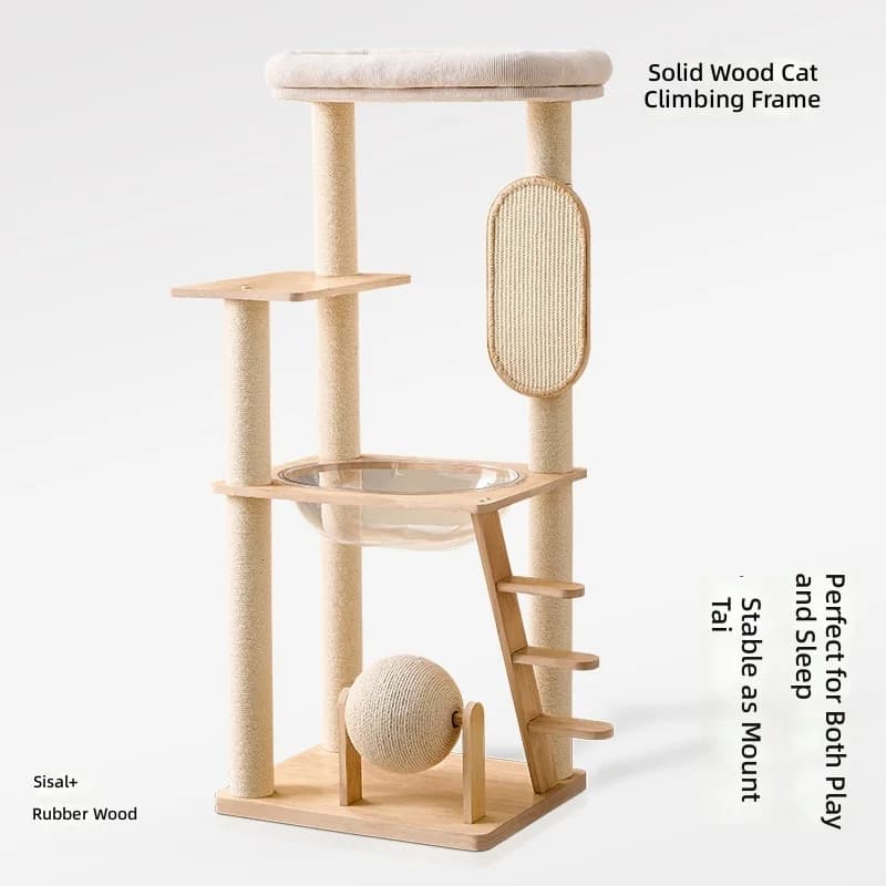 Foreign trade wholesale solid wood cat climbing frame household nest integrated big special small apartment