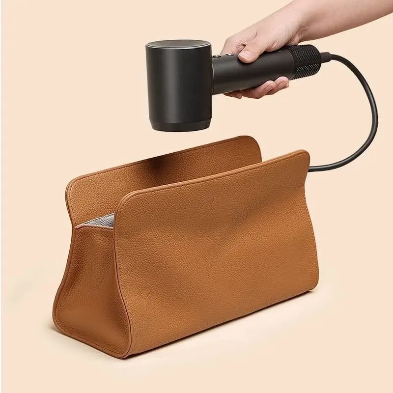 Travel-Friendly Storage Bag for Hair Dryer And Curling Iron - a Hypoallergenic Organizer for Your Makeup Tools.