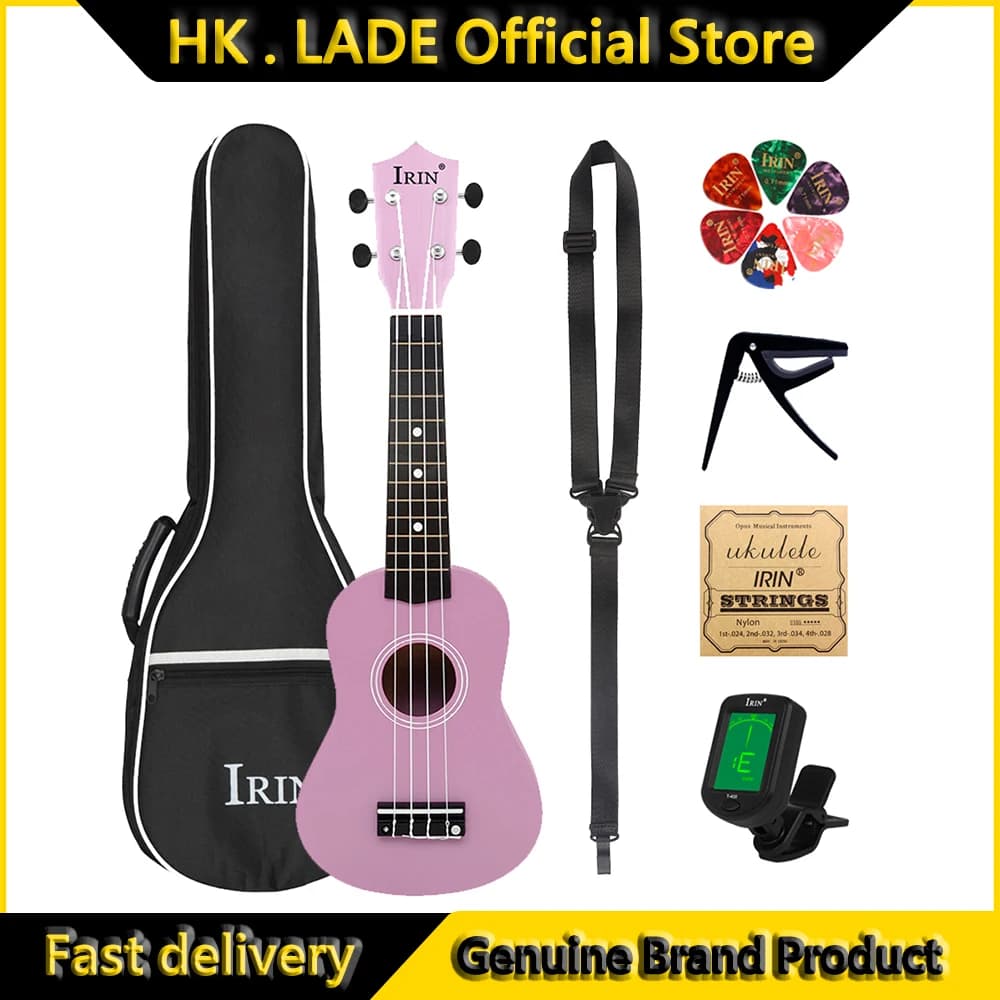 IRIN 21 pollici Ukulele 4 corde chitarra hawaiana pannello in tiglio Guitarra Ukulele con borsa sintonizzatore plettri parti e accessori per chitarra
