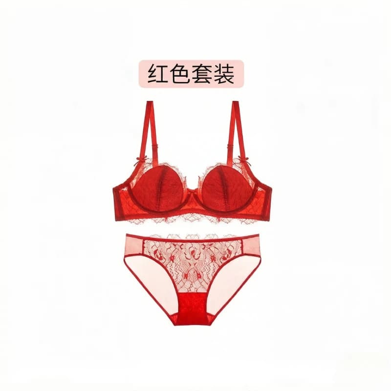 Set Reggiseno Erotico in Pizzo con Orecchie da Coniglio, Design Aderente Anti-Cedimento per Seni Piccoli e Grandi, Intimo