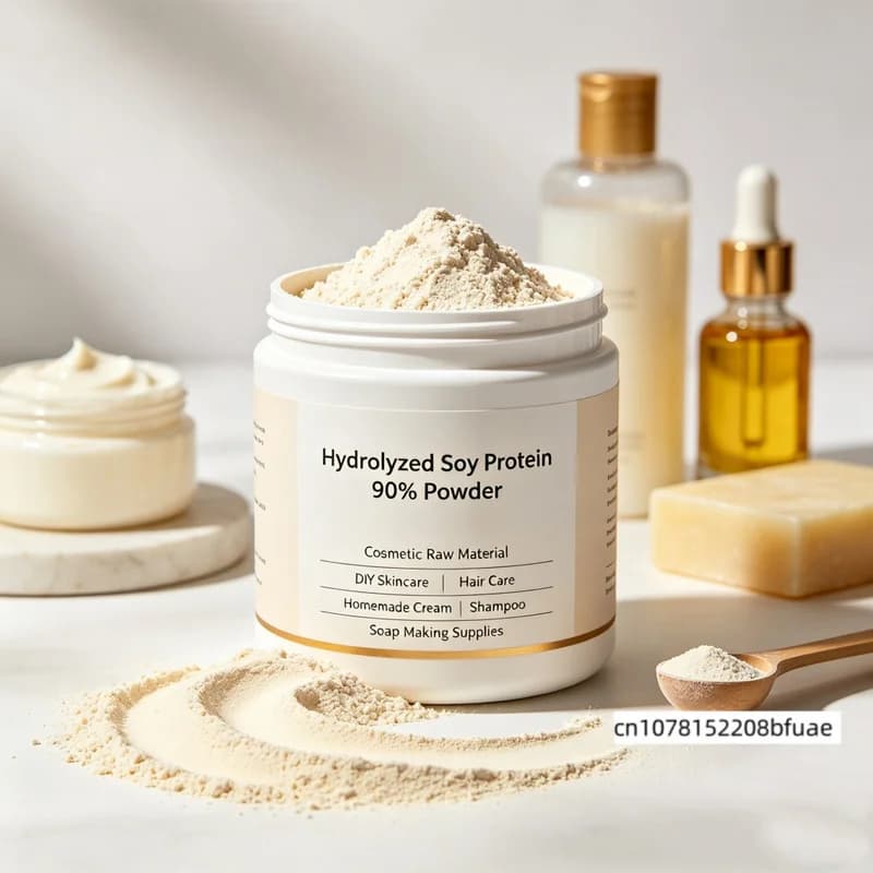 Hydrolyzed Soy Protein 90% Powder Fragrance & Spice Raw Material For Handmade Soap Shampoo Hair‑Mask Skincare DIY Craft Supplies