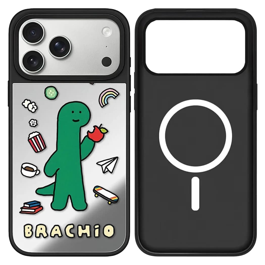 Creative Cartoon Graffiti Mirror / Acrylic Magnetic Case: Compatible with IPhone 17 16 15 14 13 12 Pro Max 17 Air