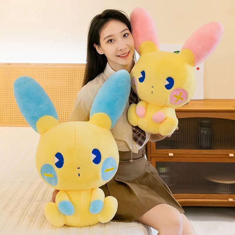 70cm Pokemon Plusle Minun Plush Toy 3 Sizes Cute Big Ear Stuffed Doll Soft Fluffy Animal Pillow Kids Birthday Xmas Gift