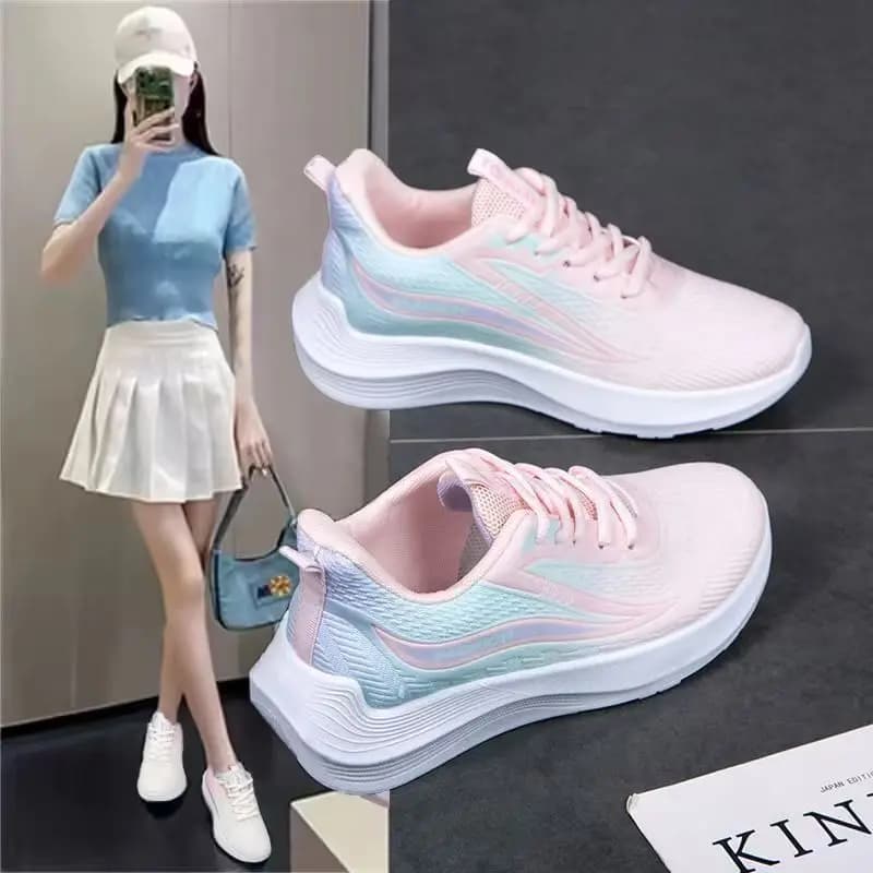 Women Running Shoes Breathable Mesh Lightweight Sneakers Soft Sole Comfortable Walking Shoes Fashion Casual Sports Footwear