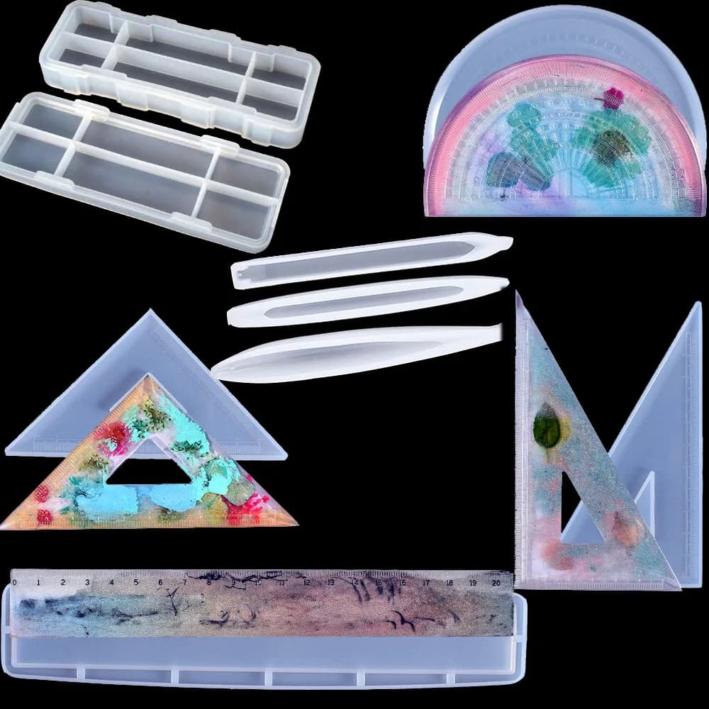 Stampo in silicone fai da te per tubi di penne a sfera, ornamenti in resina trasparente, stampo in cristallo per gioielli, decorazioni artigianali, stampo in resina epossidica, arte