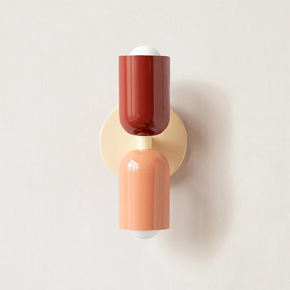 Lampada da parete nordica Applique da parete colorate a doppia testa per la luce domestica nel soggiorno Illuminazione per la decorazione della casa dei bambini