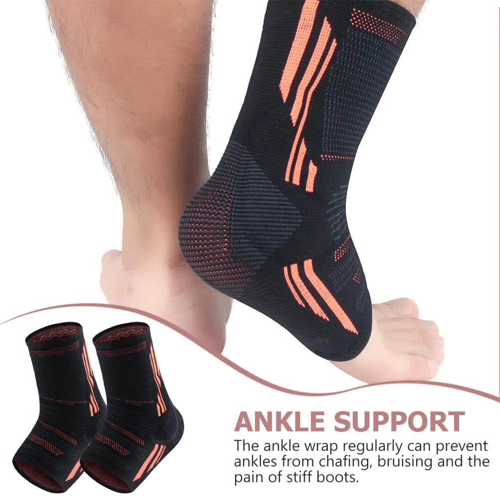 1 paio di protezioni per la caviglia traspiranti in silicone, supporto per fitness sportivo, copertura a compressione, durevole