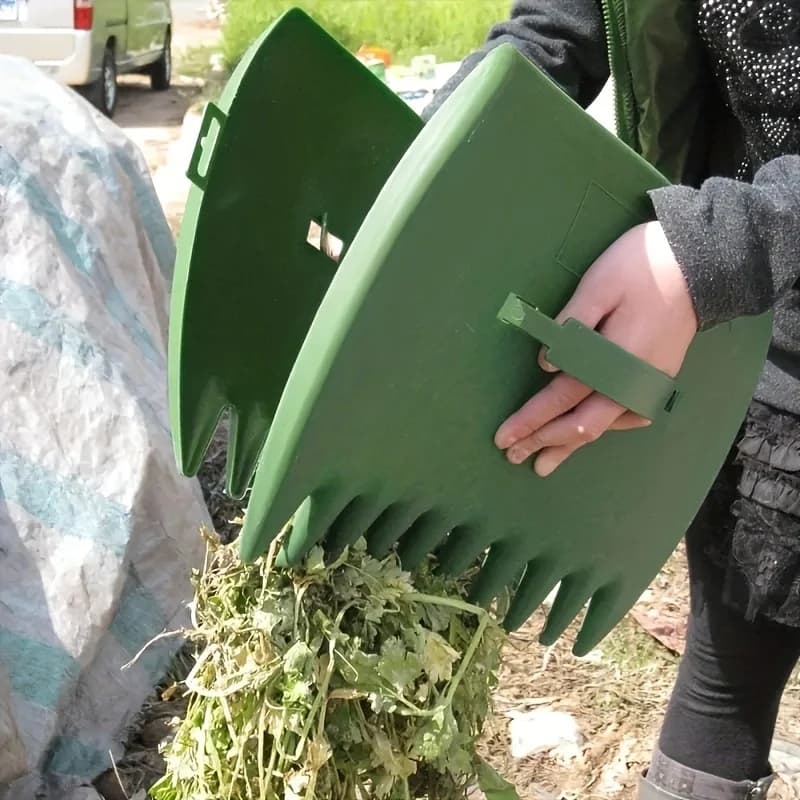 Rastrello da giardinaggio portatile, pratico per la pulizia di detriti in giardino e prato, attrezzi da giardinaggio per interni ed esterni.