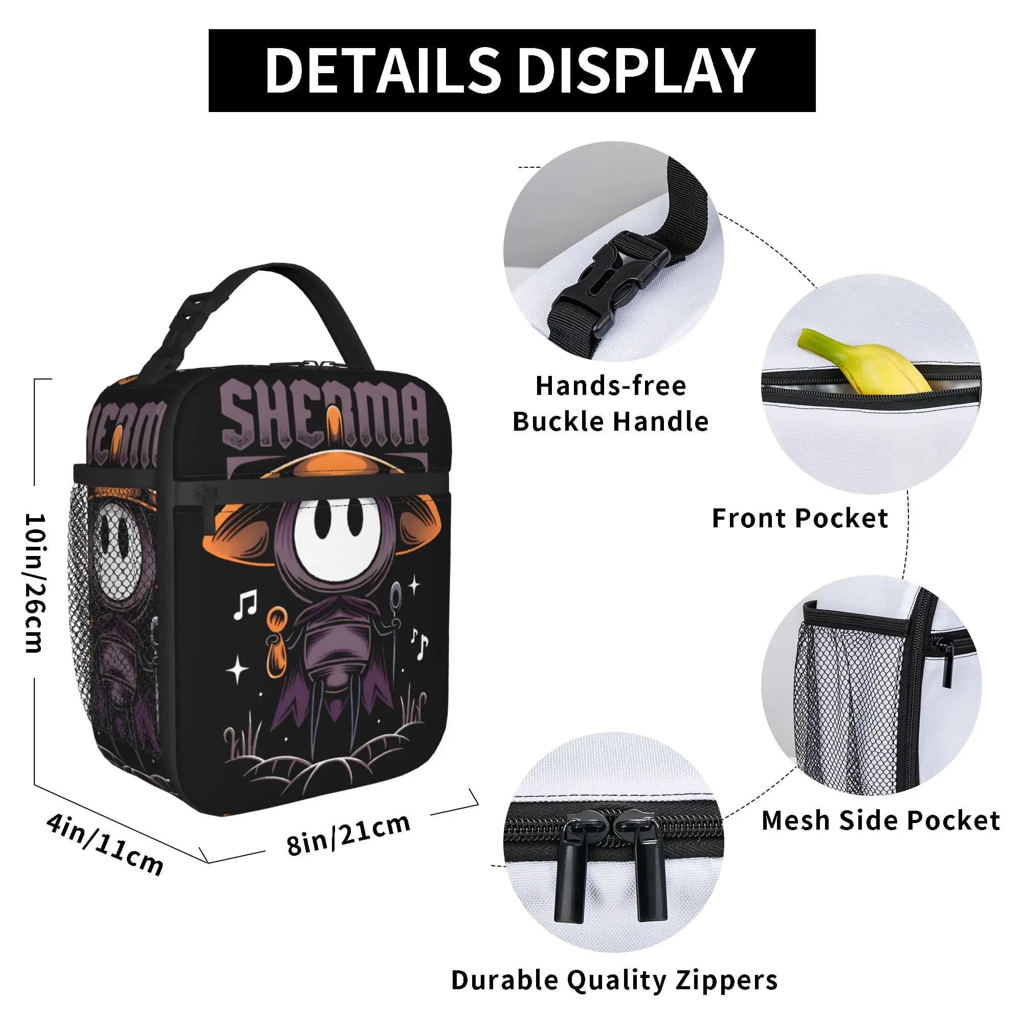 Hollow Knights Silksongs Thermal Insulated Lunch Bag for Travel Portable Food Container Bags Thermal Cooler Lunch Box