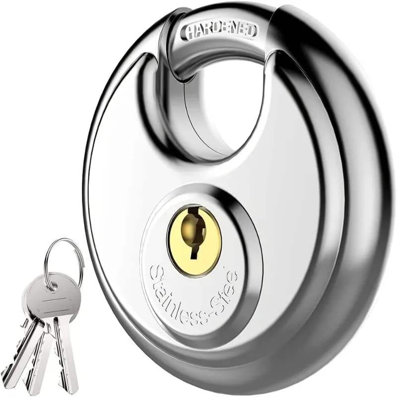 Lucchetto con chiave resistente in acciaio inossidabile da 60 mm Lucchetto di sicurezza antifurto impermeabile per palestra di stoccaggio all'aperto e uso su porta