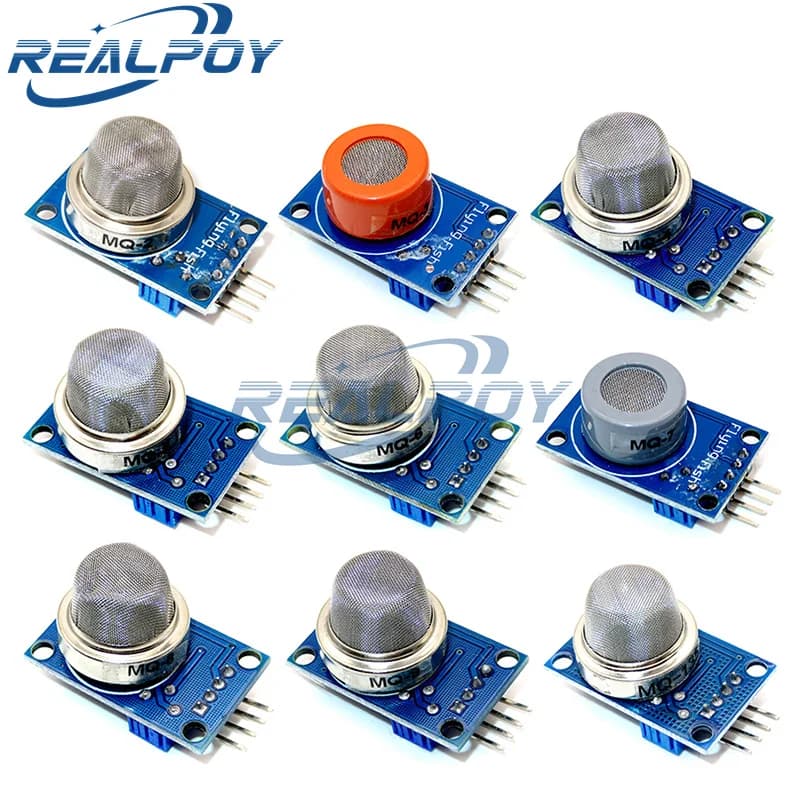 Modulo sensore di rilevamento Gas 9PCS MQ-2 MQ-3 MQ-4 MQ-5 MQ-6 MQ-7 MQ-8 MQ-9 MQ-135 sensore modulo sensore Gas per Kit di avviamento Arduino