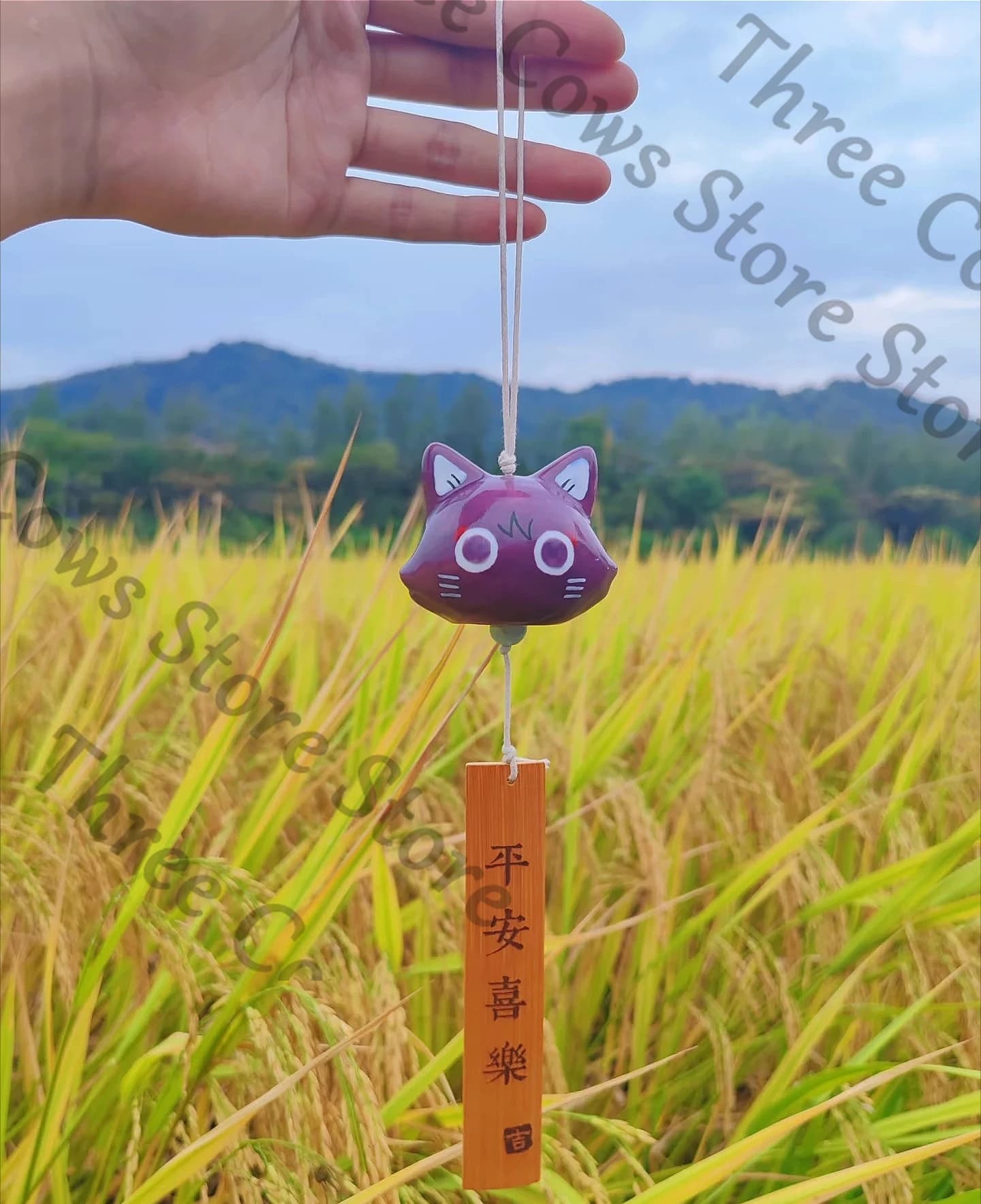 Anime Genshin Impact Scaramouche Balladeer Cosplay Cartoon Winds Chime Hanging Wind Chimes Wind-bell Pendants Widget Fans Gift