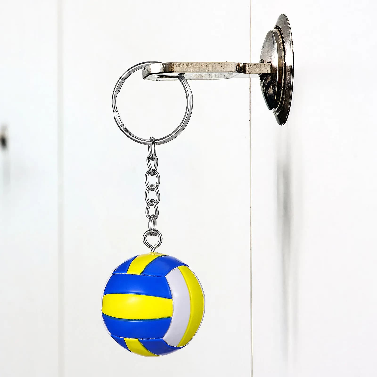 Set di 3 Portachiavi a Forma di Pallone da Pallavolo, Souvenir Sportivo, Mini Pallone da Pallavolo, Ornamento per Borsa, Portachiavi Sportivo