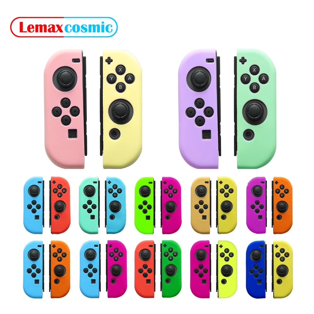 Custodia protettiva per impugnatura in silicone morbido colore misto Custodia per pollice Copri joystick in gomma per Nintendo Switch OLED Joy-Con Joycon NS