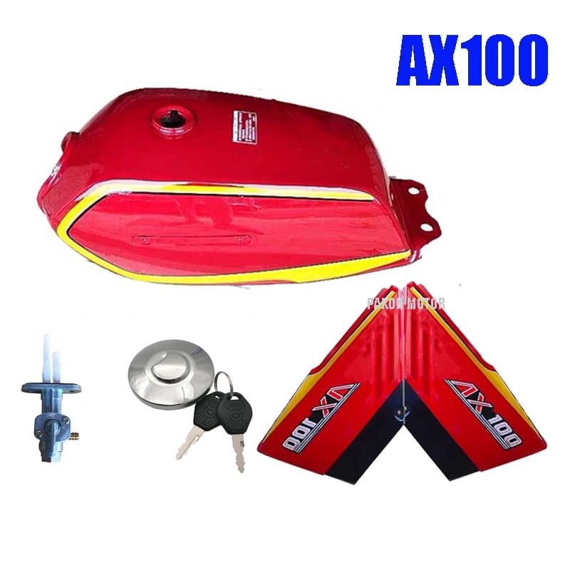 Motorcycle Fuel Tank for Suzuki Jingcheng Haojue Qjmotor Lifan for AX100 A100 JC100 Classic 100cc Tank With Side Cover/Cap/Cock