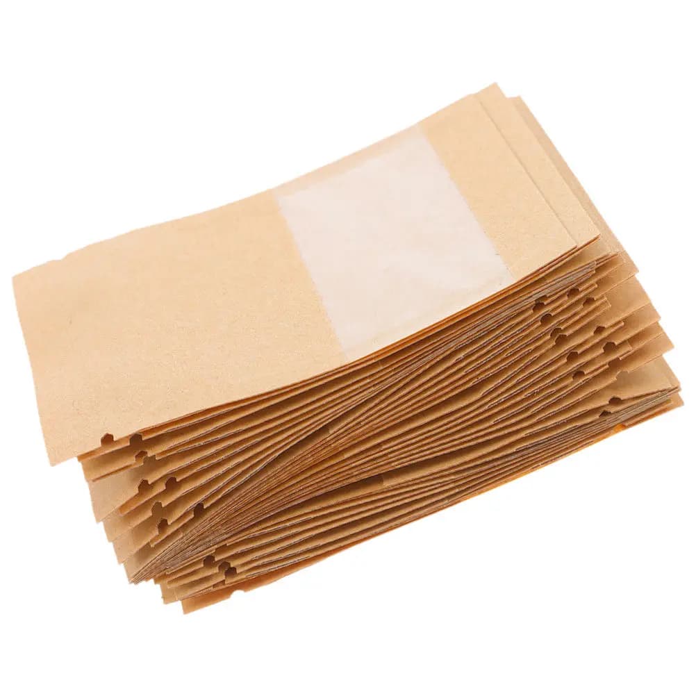 100Pcs Seed Envelope Kraft Paper Small Sealable Pockets Transparent Window Flower Vegetable Seed Storage Organizer Reusable Bags