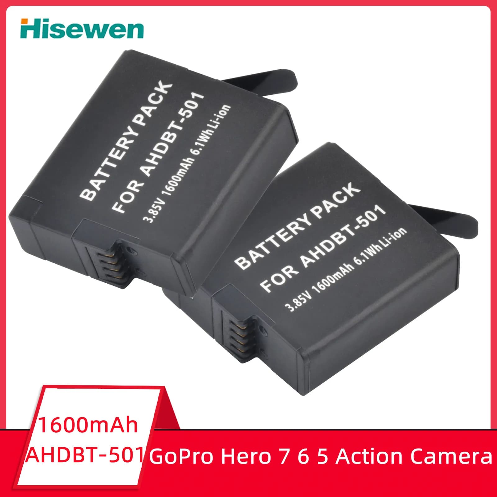 AHDBT-501 Battery from 1600 mAh AHDBT 501 Bateria for GoPro Hero 7 6 5 Cam Black Sports For Go Pro Hero7 Accessories for action room