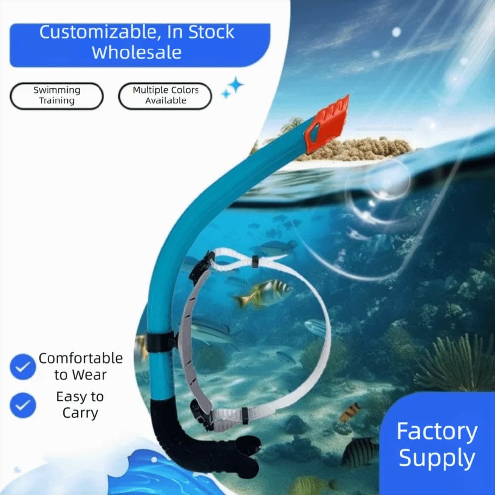 Silicone Mouthpiece Swimming Snorkel Semi-Dry Top One-Way Purge Valve Front Snorkel Snorkel Tube Front Dry Design