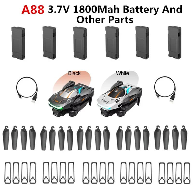 A88 Drone 3.7V 1800Mah Battery/Elica USB Line A88 Mini Drone Original Spare parts A88 Dron Battery A88 Drone Accessories