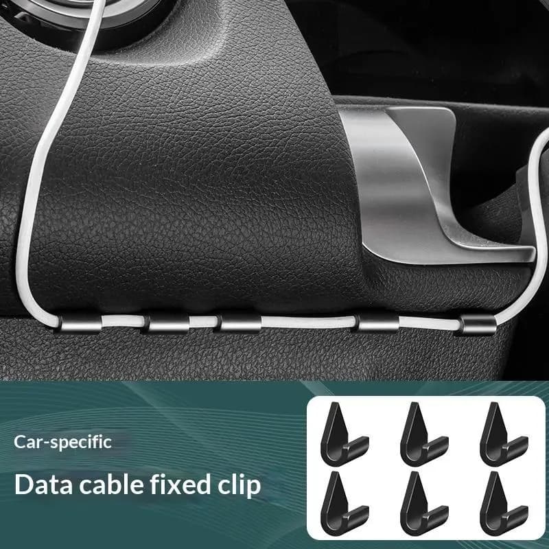 Nuovo Set da 6/12 Pezzi di Clip per Cavi Auto, Mini Supporto Adesivo per Cavi USB, Clip Multifunzionale per Fissaggio Cavi, Accessori per Interni Auto