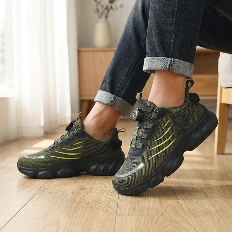 Men Sports Running Black Jogging Shoes Casual Sneakers Outdoor Breathable Mesh Women Light Shock-absorption Black Tennis 36-46