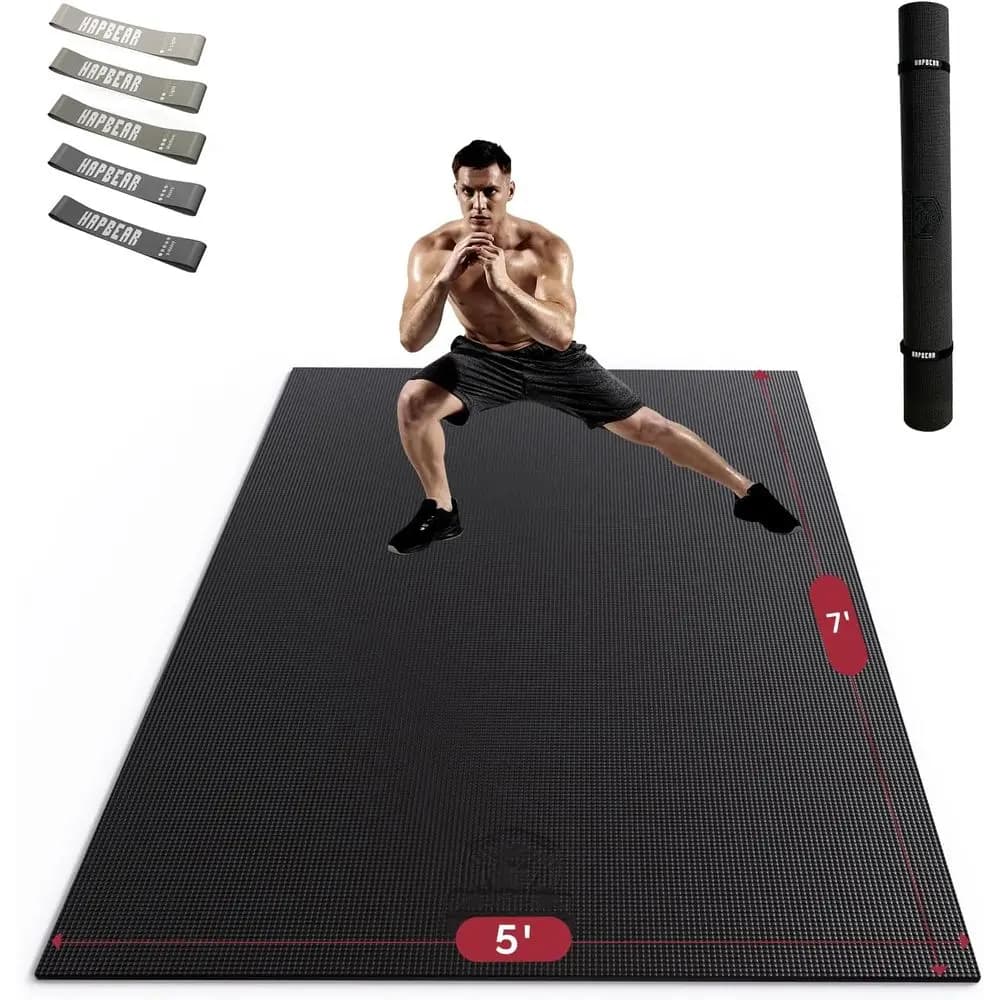 Tappetino da Allenamento Durevole e Antiscivolo 7'x5'/6'x8'/6'x9'/6'x10'/6'x12' per Palestra Domestica, Yoga e Cardio