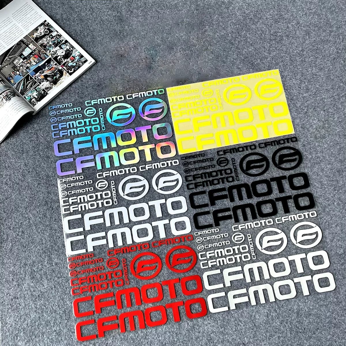 Vinyl CFMOTO Stickers Logo Motorcycle Tank Helmet Bike CF MOTO Decals Kit for 450SS 450MT 675SS 300NK 300SS 675SRR 800MT