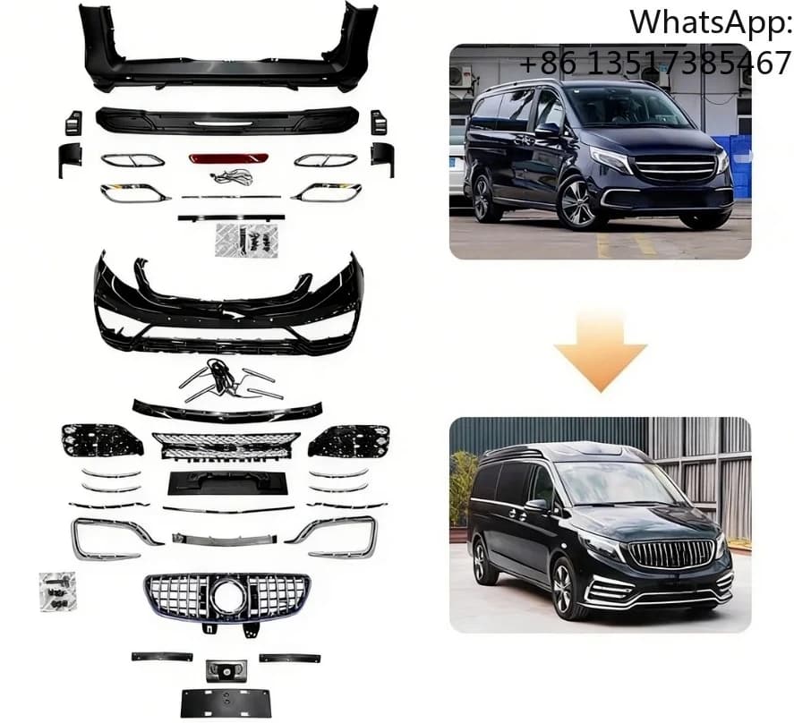 Auto Conversion New 2016-2024 for W447 V Class MPV LM Model Body Kit Front/Rear Bumper Clips Clip-on