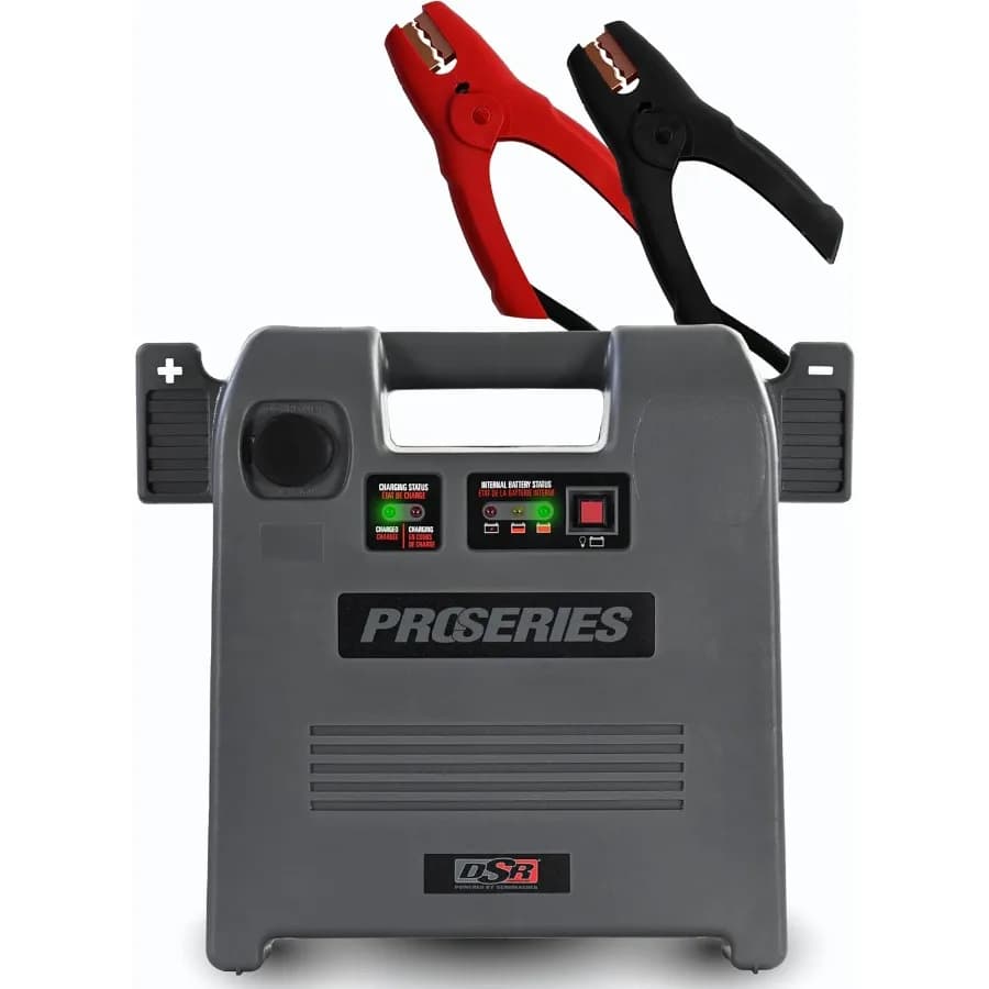 Avviatore di emergenza per batteria per auto elettrica Schumacher e centrale elettrica portatile - 1800 amplificatori di picco - Presa di corrente CC 12 V - con sovraccarico
