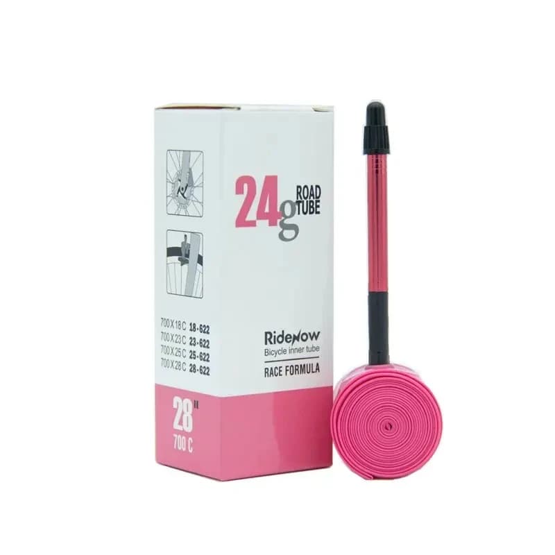 Ridenow 1 pz 2024 valvola in alluminio bici camera d'aria super leggera 700C bicicletta da strada TPU pneumatico 65 85mm lunghezza FV tubo super leggero