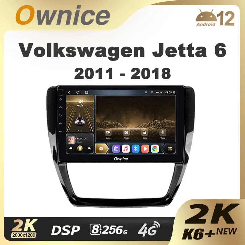 Ownice K6+ 2K per Volkswagen Jetta 6 2011 - 2018 Autoradio Multimedia Video Player Navigazione Stereo GPS Android 12 Senza 2din DVD
