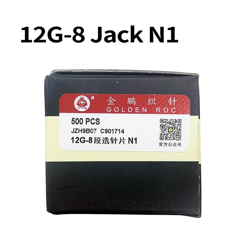500 Pezzi GOLDEN ROC 12G-8 Jack N1 N2 N3 N4 N5 N6 N7 N8 per Macchine per Maglieria Piana Computerizzate
