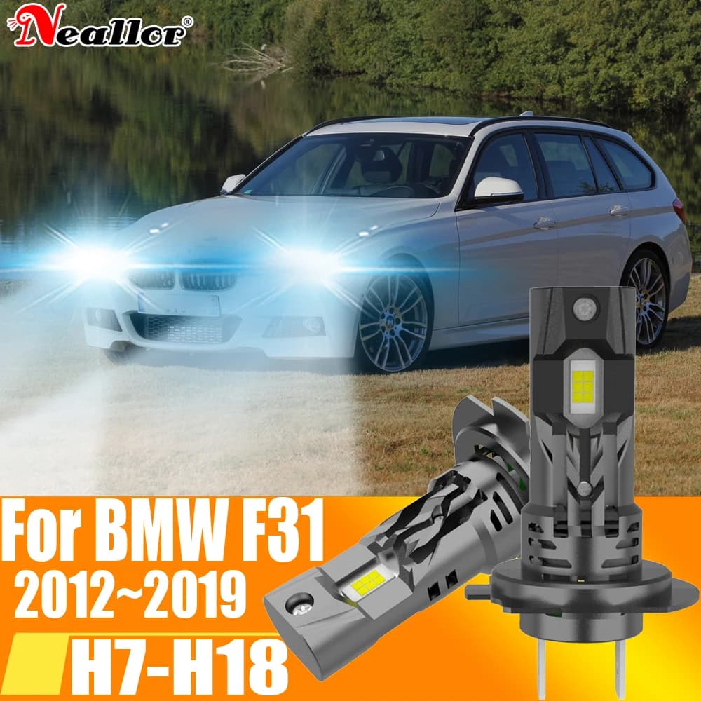 2 pz ad alta potenza H7 Led faro Canbus nessun errore H18 lampadina per auto 6000K luce bianca Moto lampada a diodi 12v 55w per BMW F31 3 2012 ~ 2019