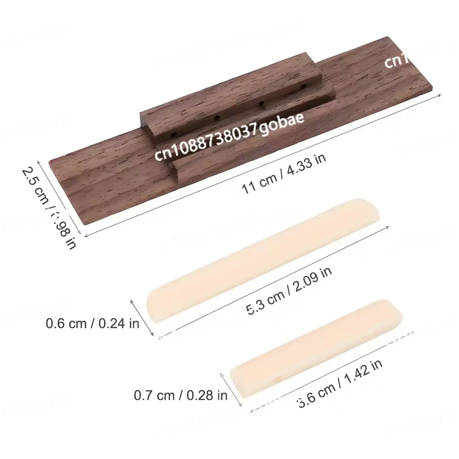 Kit Manico per Ukulele, Manico per Ukulele Cigar Box + Corde + Bottoni + Ponte