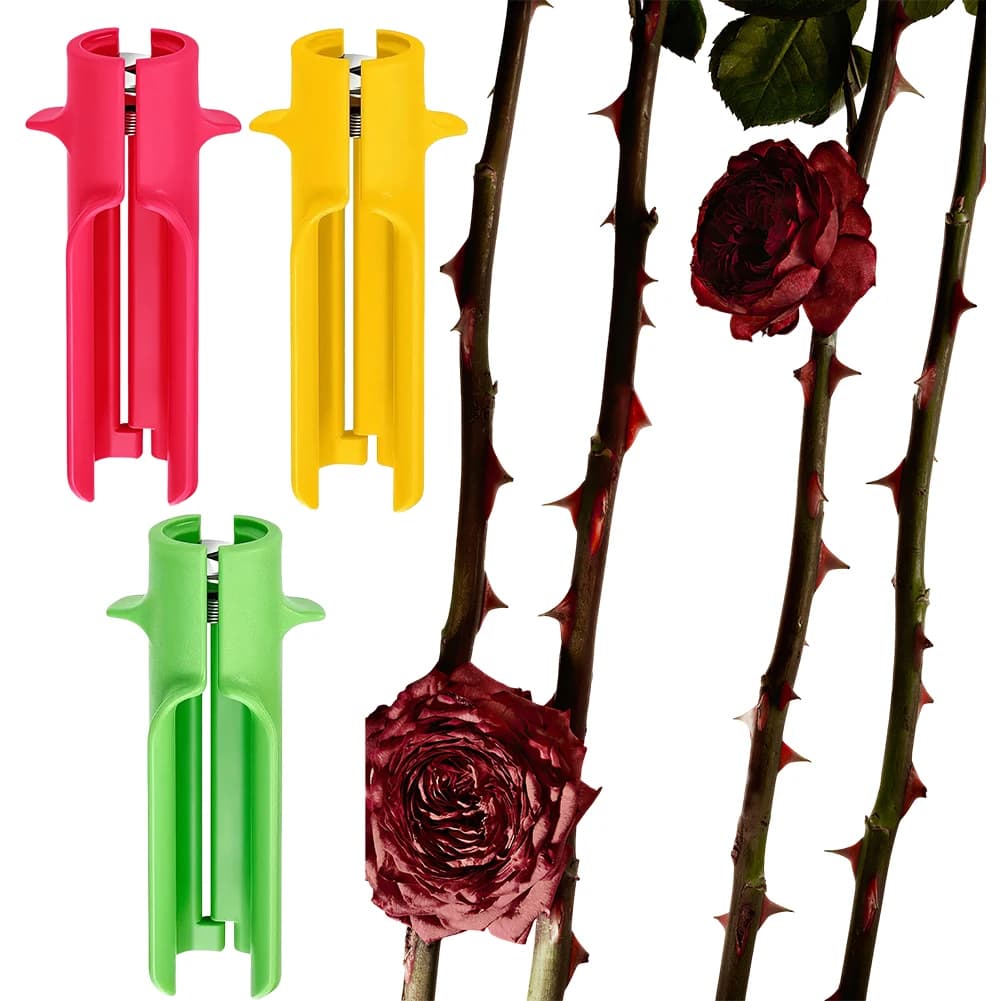 Strumento per rimuovere le spine delle rose, in plastica, per pulire le steli delle rose, strumento per rimuovere le foglie delle rose, per il negozio di fiori domestico