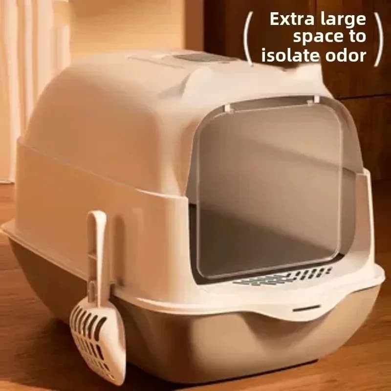 ZC cat litter basin fully enclosed oversized cat toilet anti-splash drawer basin deodorant