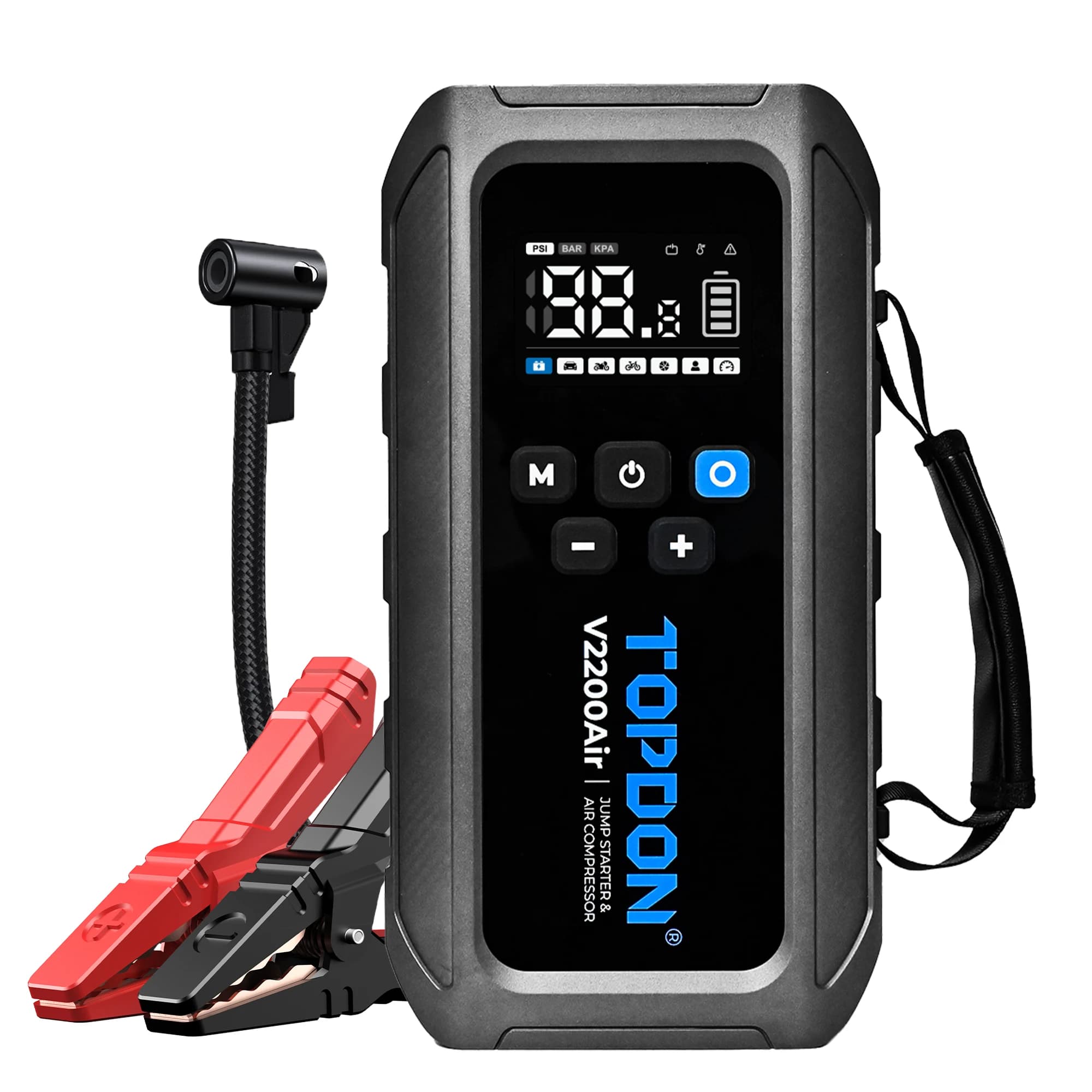 Topdon V2200 Air banca di potere multifunzione batteria portatile booster super condensatore avviamento di emergenza powerbank con pompa d'aria per auto