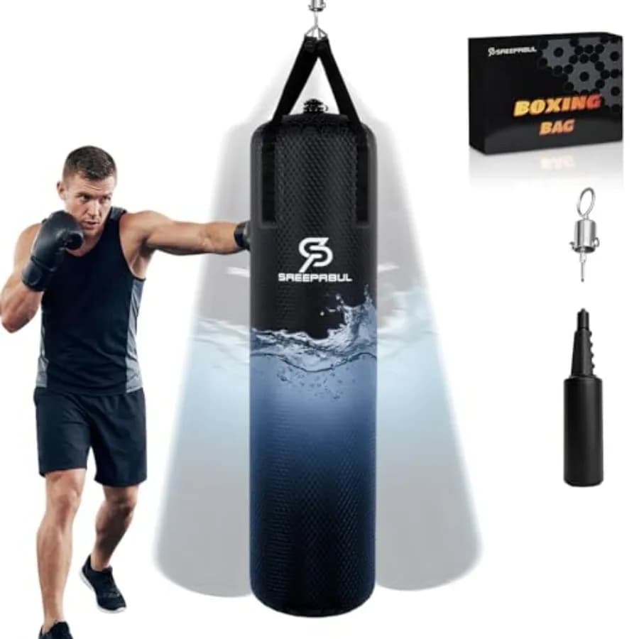 Sacco da Boxe ad Acqua 4FT - Peso Regolabile da 60 a 120 libbre con Design Anti-Perdita, Sacco da Allenamento Acquatico Resistente