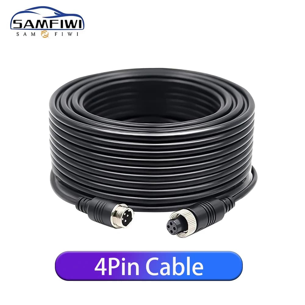 Cavo video di prolunga per aviazione a 4 pin 5M/10M/15M/20M per collegamento telecamera per monitor bus camion per telecamere per retromarcia AHD