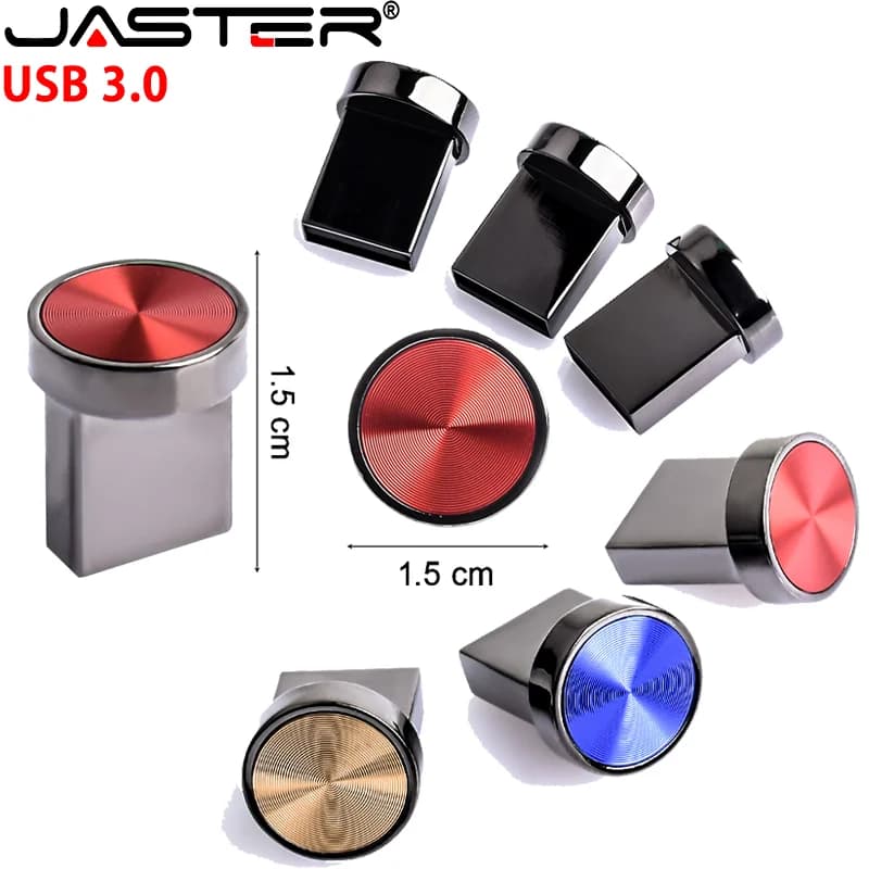 Chiavetta USB 3.0 mini metallo rossa 128 GB 32 GB 64 GB Chiavetta di memoria blu 16G Bottoni moda Pen Drive 8G Regalo creativo Chiavetta USB 3.0