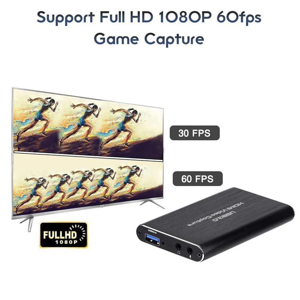 Scheda di acquisizione video USB 3.0 4K 60Hz compatibile HDMI, scheda di registrazione dello schermo HD HDMI per uso con giochi PS4